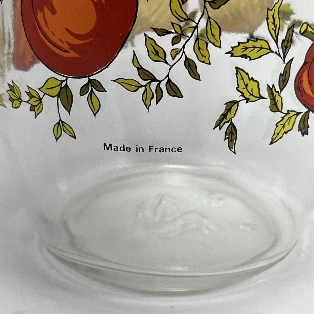 Vintage ARC SPICE of LIFE 2L Glass Jar Canister France Mushroom Cottagecore Boho